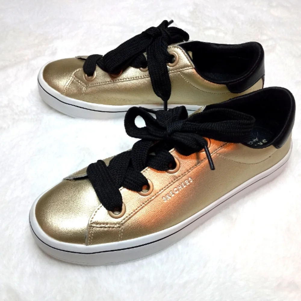 Skechers Hi Lite Street Leather Gold Sneakers